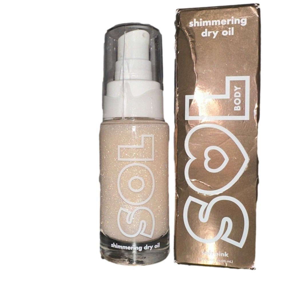SOL Body Shimmering Dry Oil – Soft Pink Glow NIB